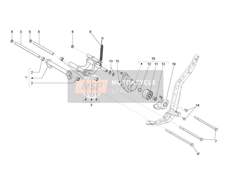 598724, Support, Piaggio, 1