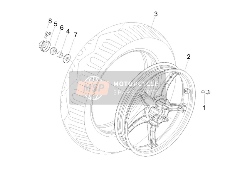 563464, Band 110/80-14 (Vee Rubber), Piaggio, 2