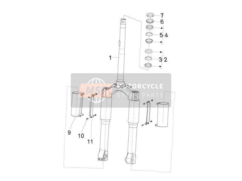 665512, Spacer For Sleeve, Piaggio, 0