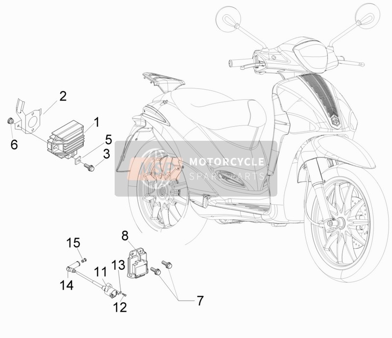 Piaggio Liberty 125 4T 2V E3 2010 Reguladores de voltaje - Unidades de control electrónico (ecu) - H.T. Bobina para un 2010 Piaggio Liberty 125 4T 2V E3