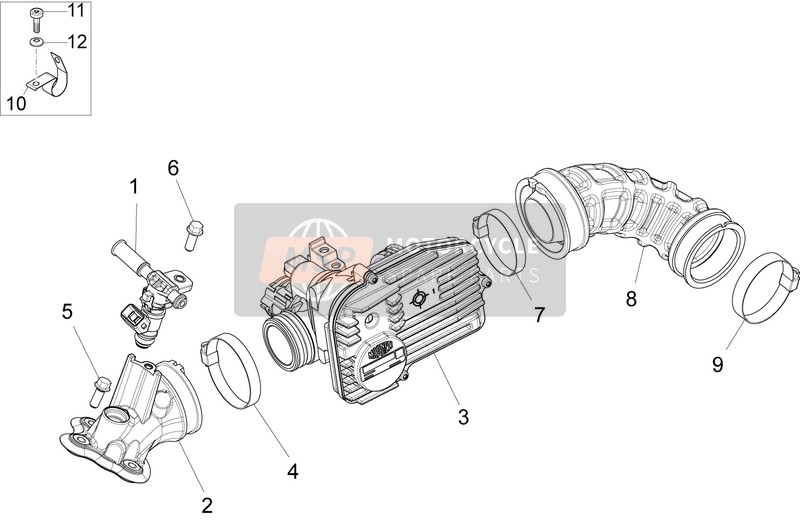 Throttle Body - Injector - Union Pipe