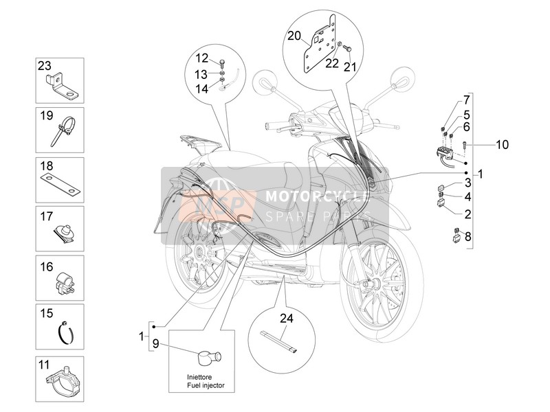 642978, Bracket With U.P., Piaggio, 1