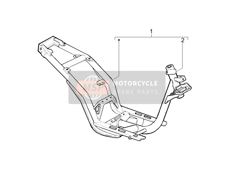 Piaggio Liberty 125 4T 2V ie PTT (I) 2012 Frame/Kuipwerk voor een 2012 Piaggio Liberty 125 4T 2V ie PTT (I)