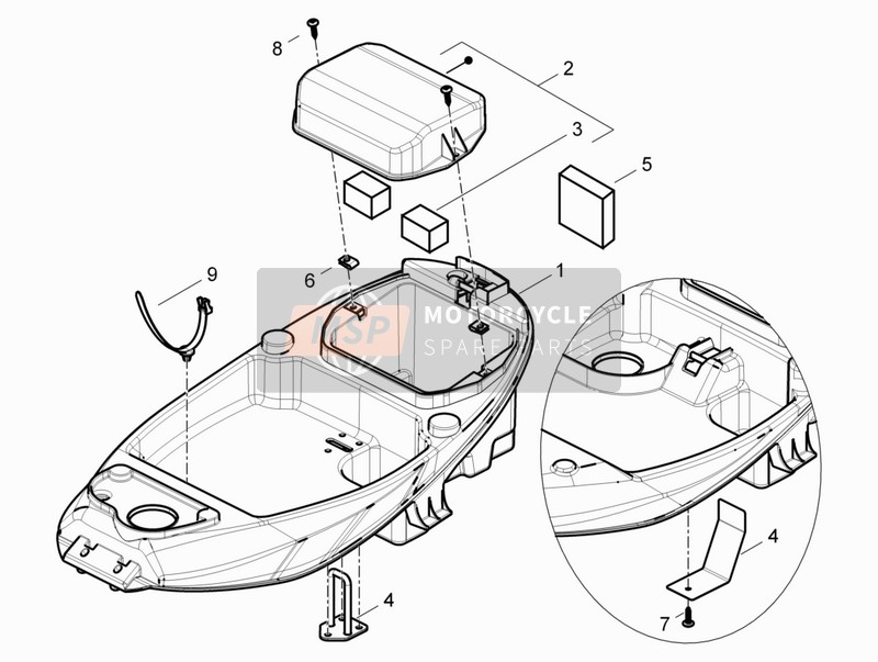 657068, Uitlaatschild, Piaggio, 2