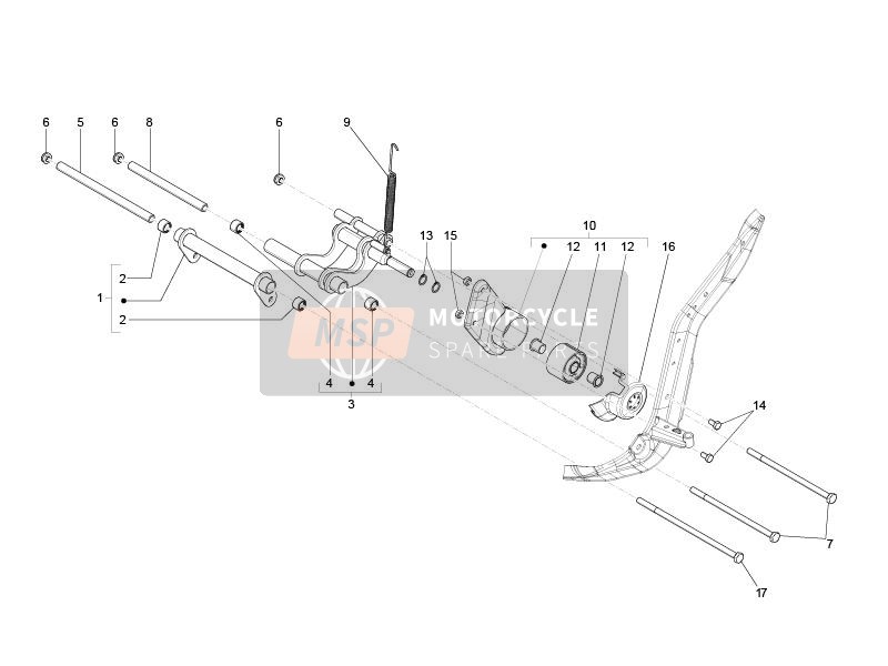 Piaggio Liberty 125 4T 2V ie PTT (I) 2013 Swing Arm for a 2013 Piaggio Liberty 125 4T 2V ie PTT (I)
