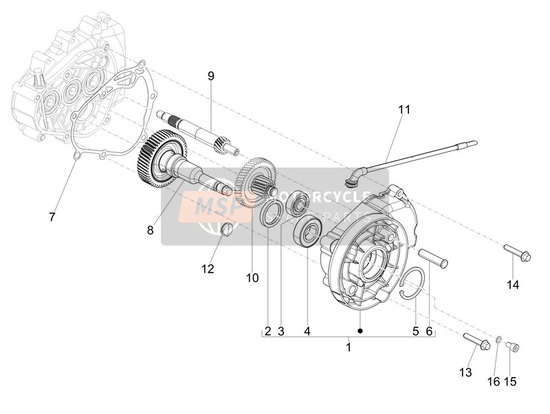 B016806, Vis M8X40, Piaggio, 4