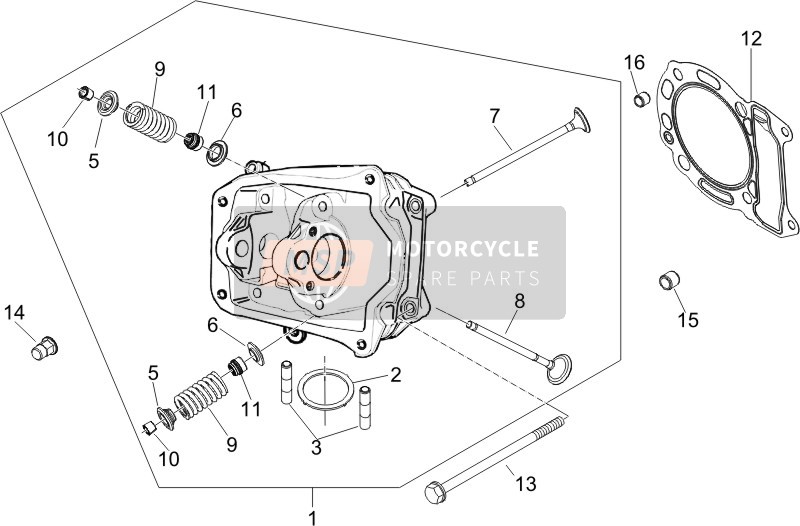 Piaggio Liberty 125 4T E3 (UK) 2008 Kopfeinheit - Ventil für ein 2008 Piaggio Liberty 125 4T E3 (UK)