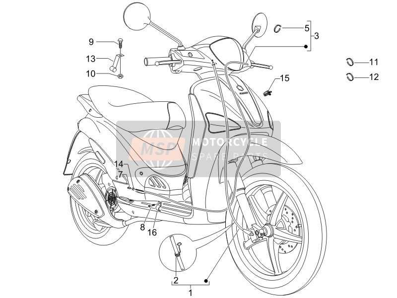 Piaggio Liberty 125 4T PTT (I) 2006 Trasmissioni per un 2006 Piaggio Liberty 125 4T PTT (I)