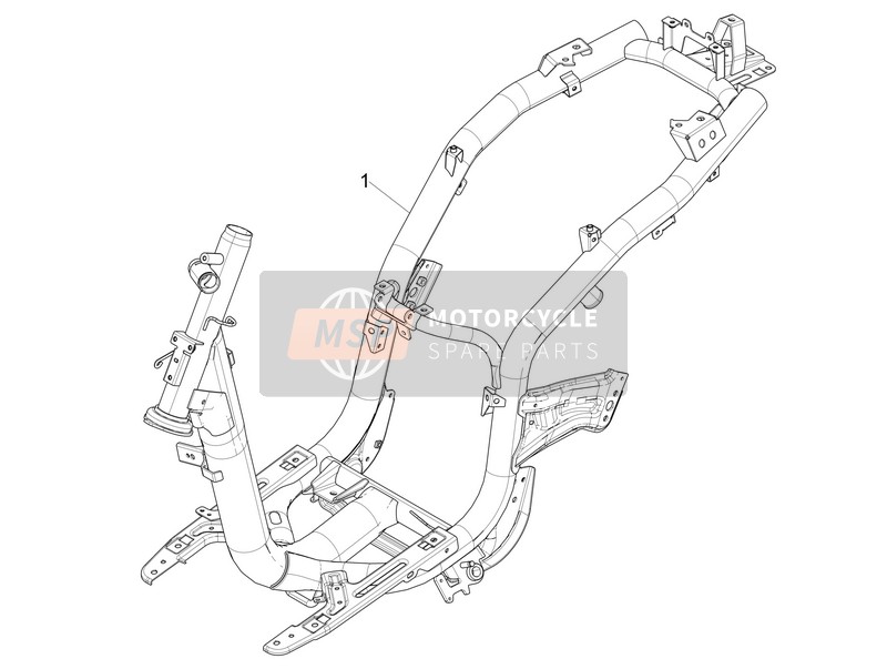 Piaggio Liberty 125 iGet 4T 3V ie ABS (ASIA) 2015 Frame/Kuipwerk voor een 2015 Piaggio Liberty 125 iGet 4T 3V ie ABS (ASIA)