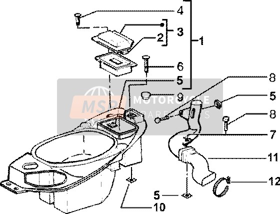 Piaggio Liberty 125 Leader 2001 Casco de caso para un 2001 Piaggio Liberty 125 Leader