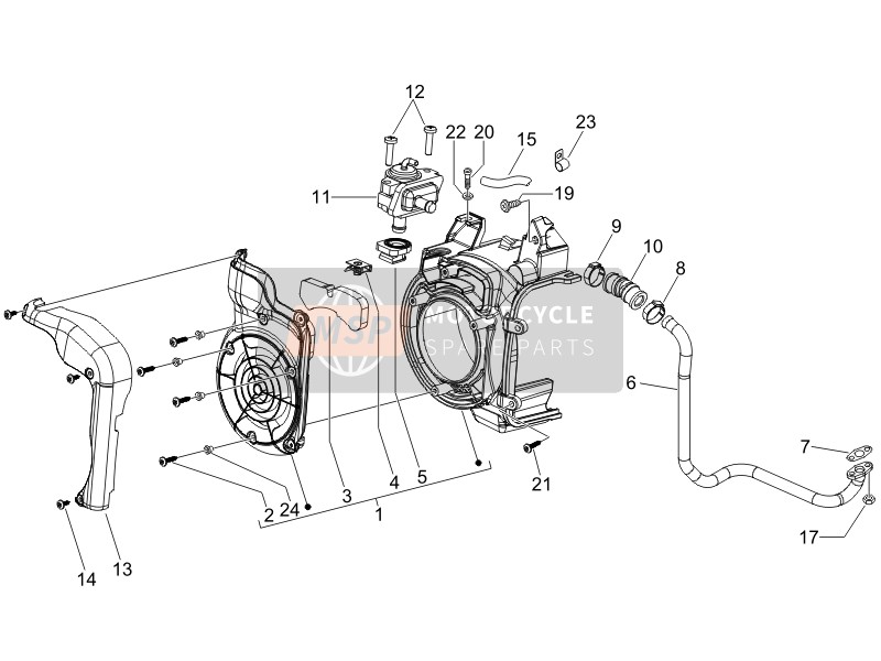 Piaggio Liberty 150 4T E3 2008 Air Box Secondario per un 2008 Piaggio Liberty 150 4T E3