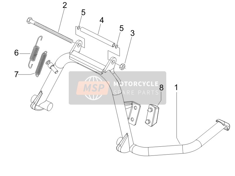 Piaggio Liberty 150 4T E3 2008 Stand/s for a 2008 Piaggio Liberty 150 4T E3
