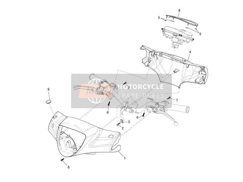 Piaggio Liberty 150 4T E3 MOC 2009 Coberturas manillares para un 2009 Piaggio Liberty 150 4T E3 MOC