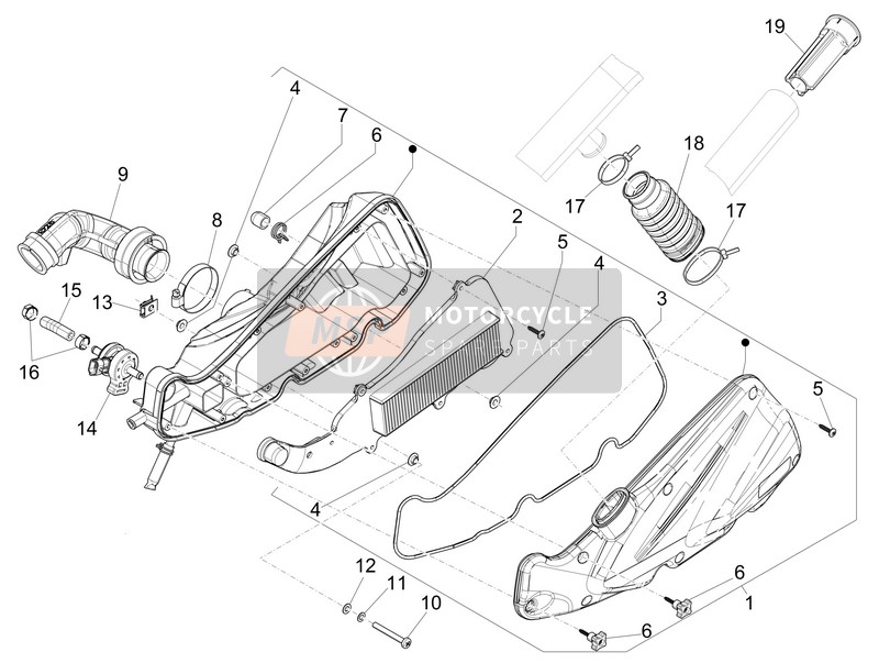 Piaggio Liberty 150 iGet 4T 3V ie ABS 2015 Filtre à air pour un 2015 Piaggio Liberty 150 iGet 4T 3V ie ABS