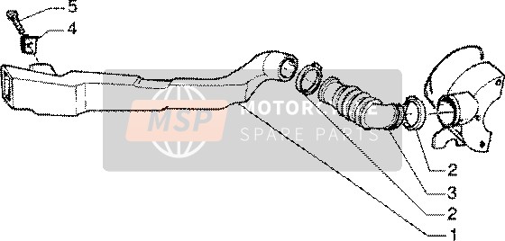 Piaggio Liberty 150 Leader 1998 Belt Cooling Tube-Intake Tube for a 1998 Piaggio Liberty 150 Leader