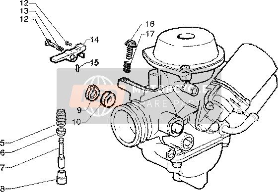 Piaggio Liberty 150 Leader 1998 Carburettor (3) for a 1998 Piaggio Liberty 150 Leader