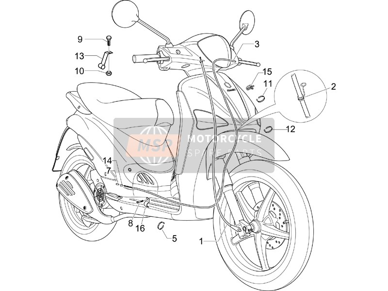 Piaggio Liberty 200 4T 2006 Les transmissions pour un 2006 Piaggio Liberty 200 4T