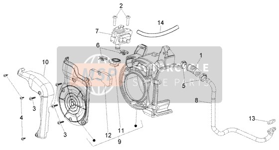 Piaggio Liberty 200 Leader RST 2002 Air Box Secondario per un 2002 Piaggio Liberty 200 Leader RST