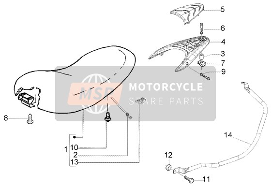 Piaggio Liberty 200 Leader RST 2002 Sella-Vettore per un 2002 Piaggio Liberty 200 Leader RST