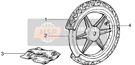 464587, Velg,Voorwiel, Piaggio, 0