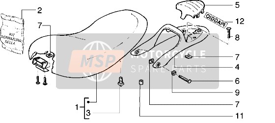 Piaggio Liberty 50 2T 1997 Sillín-Portador para un 1997 Piaggio Liberty 50 2T