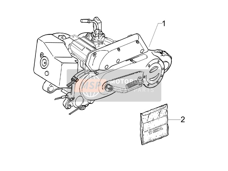 Piaggio Liberty 50 2T 2008 Moteur, Assemblée pour un 2008 Piaggio Liberty 50 2T