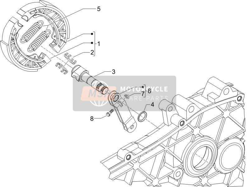 Piaggio Liberty 50 2T 2008 Freno trasero - Mordaza de freno para un 2008 Piaggio Liberty 50 2T