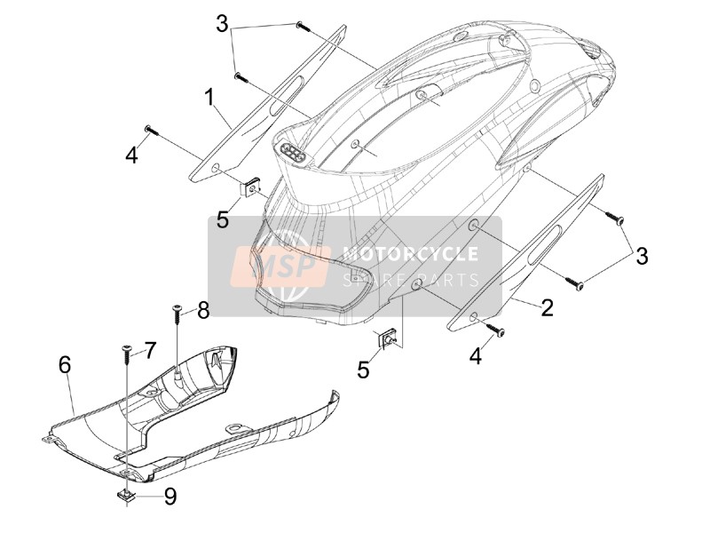 Piaggio Liberty 50 2T 2008 Couvercle latéral - Divulgacher pour un 2008 Piaggio Liberty 50 2T