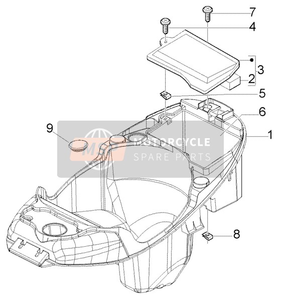 Piaggio Liberty 50 2T RST 2004 Schutzhelmfach für ein 2004 Piaggio Liberty 50 2T RST