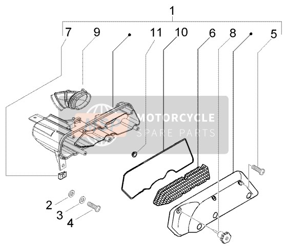 Piaggio Liberty 50 2T RST PTT (AU-D) 2005 Air Cleaner for a 2005 Piaggio Liberty 50 2T RST PTT (AU-D)