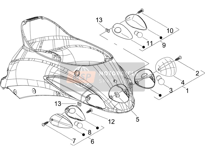 Piaggio Liberty 50 2T Sport 2006 Rear Headlamps - Turn Signal Lamps for a 2006 Piaggio Liberty 50 2T Sport