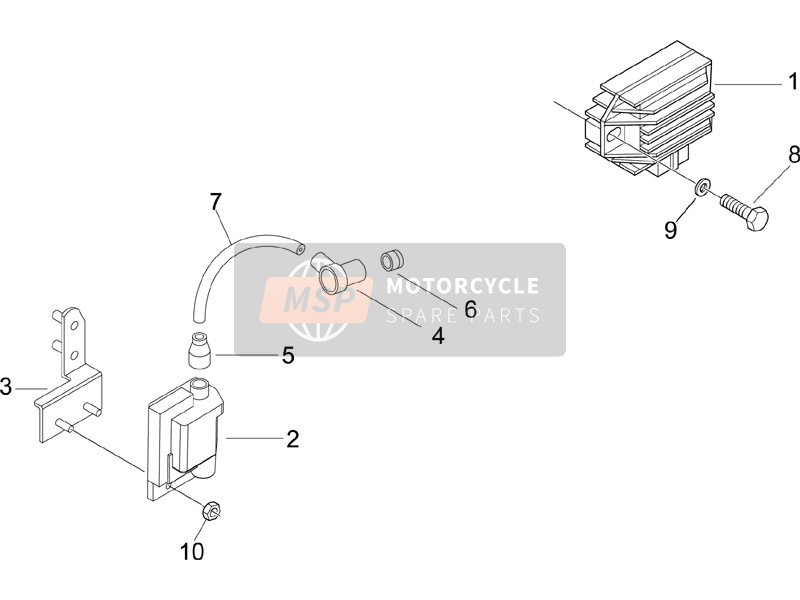 58095R, Bobine Ht Ex 638677, Piaggio, 3