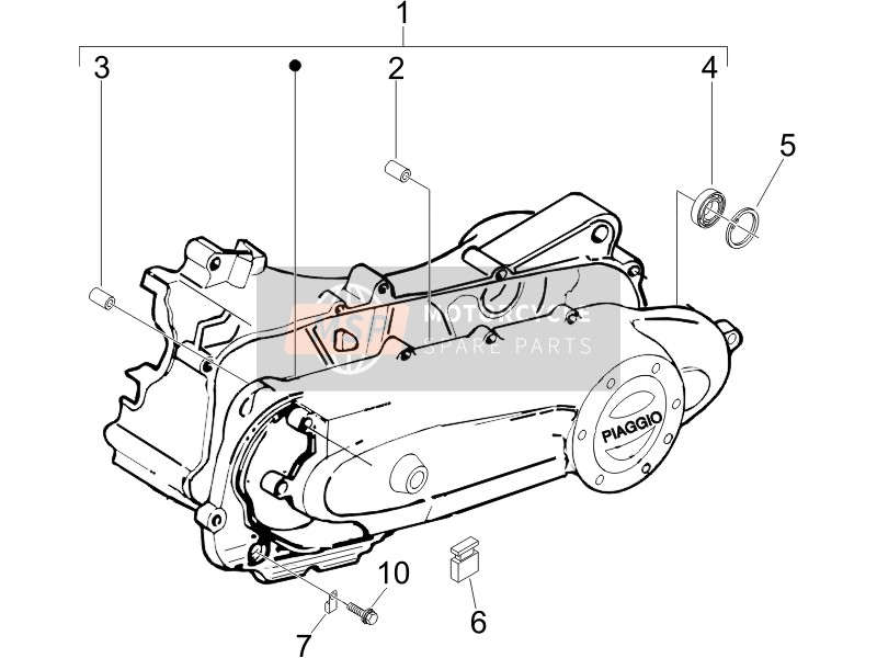 Piaggio Liberty 50 2T (UK) 2007 Couvercle de carter - Refroidissement du carter pour un 2007 Piaggio Liberty 50 2T (UK)