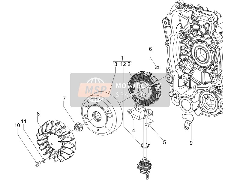 Piaggio Liberty 50 2T (UK) 2007 Schwungrad Magnetzünder für ein 2007 Piaggio Liberty 50 2T (UK)
