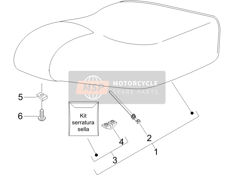 Selle/Des places - Rouleau d'outils