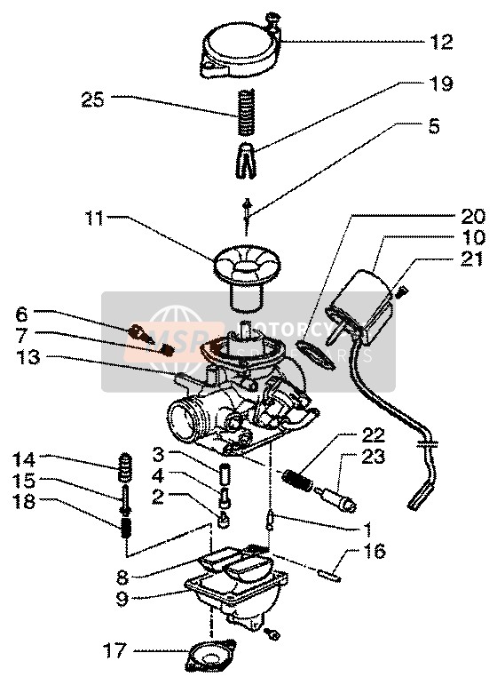 Piaggio Liberty 50 4T 2002 Carburettor (2) for a 2002 Piaggio Liberty 50 4T