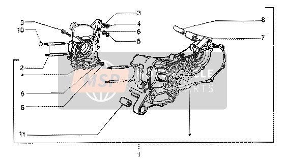 8326505, Crankcase, Piaggio, 0