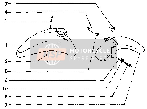 655766, Hotflügel Hinten, Piaggio, 1