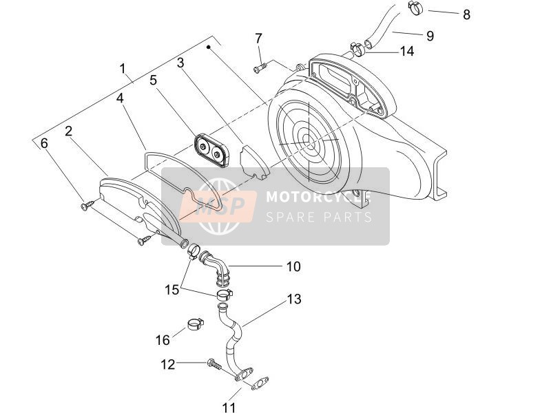 CM017807, Pipes/cables Retainer Spring, Piaggio, 1