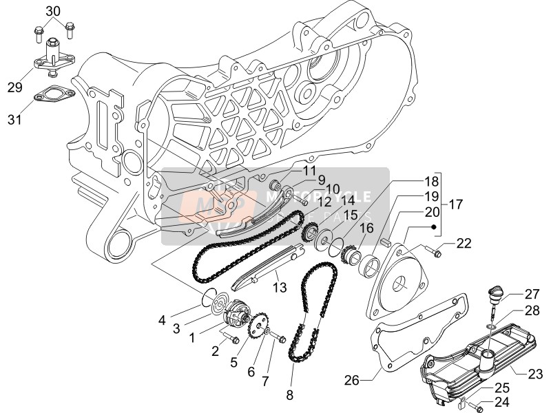 Piaggio Liberty 50 4T Delivery 2006 Oil Pump for a 2006 Piaggio Liberty 50 4T Delivery