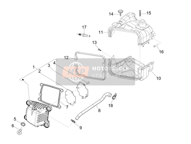 Piaggio Liberty 50 4T Delivery 2010 Cylinder Head Cover for a 2010 Piaggio Liberty 50 4T Delivery