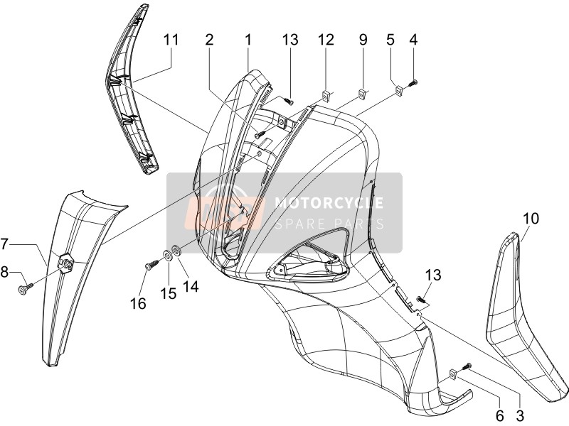 67466800A3, Coperchio Anteriore, Piaggio, 0