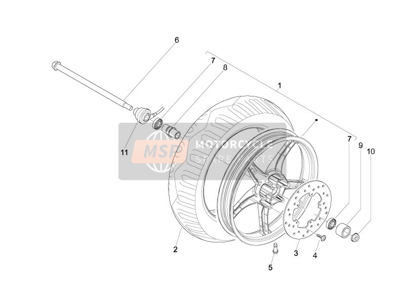 668499, 90/80-16 Band Michelin, Piaggio, 2