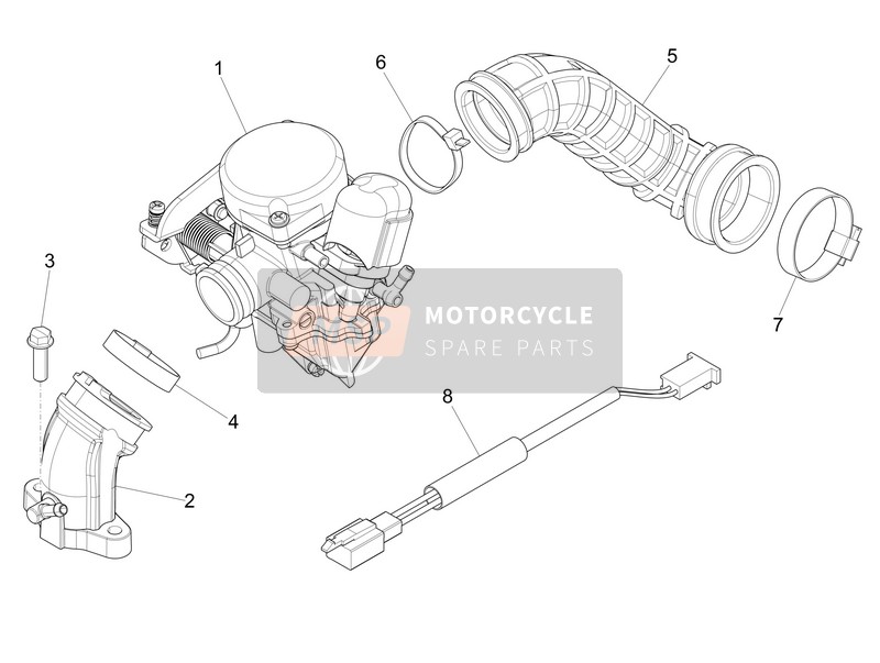 Carburettor, Assembly - Union Pipe