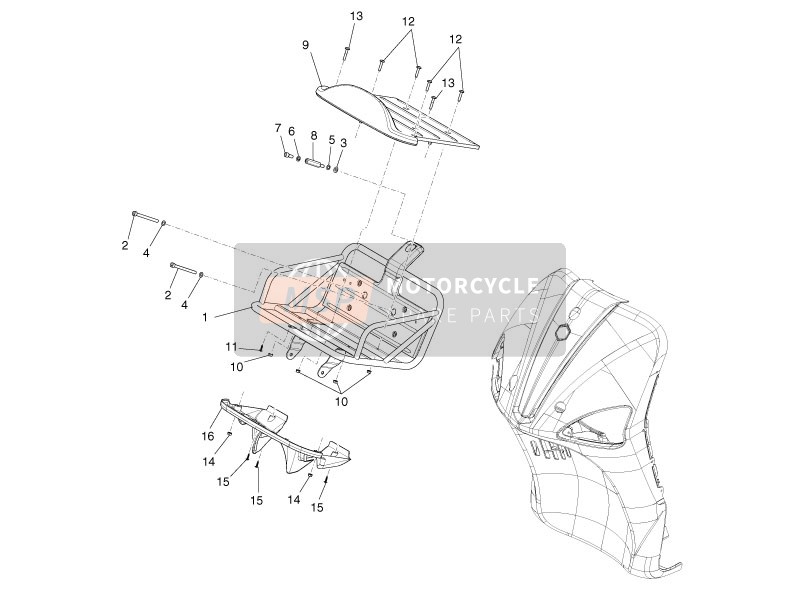 Piaggio Liberty 50 4T PTT 2014 Gepäckträger vorne für ein 2014 Piaggio Liberty 50 4T PTT