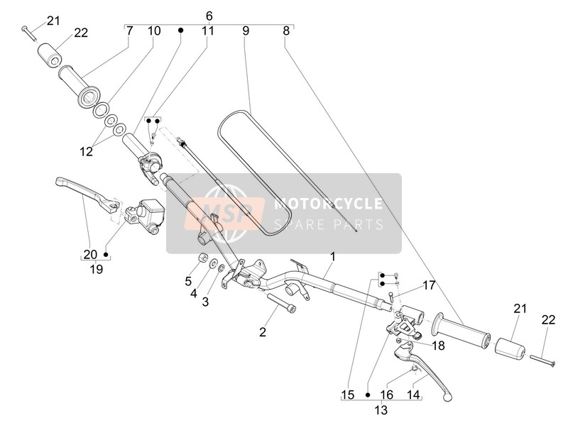 Piaggio Liberty 50 4T PTT 2017 Lenker - Hauptzyl. für ein 2017 Piaggio Liberty 50 4T PTT