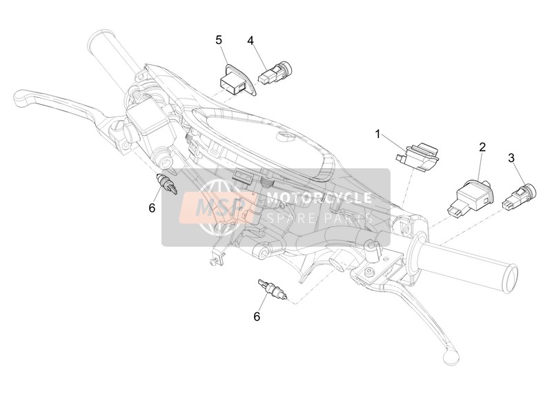 Piaggio Liberty 50 4T PTT 2014 Wählhebel - Schalthebel - Schaltknöpfe für ein 2014 Piaggio Liberty 50 4T PTT