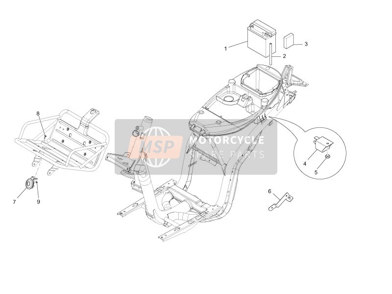 Interruttori del telecomando - Batteria - Corno (2)