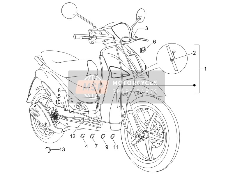 Piaggio Liberty 50 4T PTT (B-NL) (2) 2006 Transmissions (2) for a 2006 Piaggio Liberty 50 4T PTT (B-NL) (2)