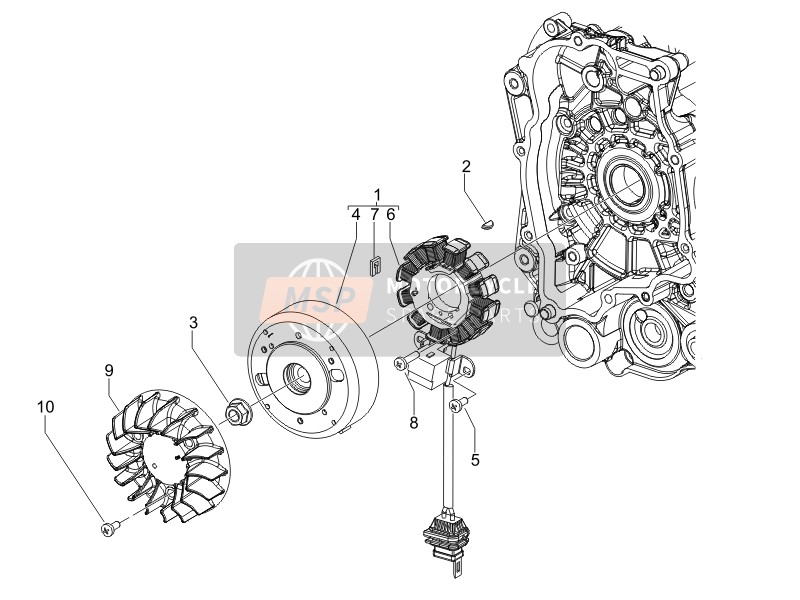 Piaggio Liberty 50 4T PTT (D) 2012 Schwungrad Magnetzünder für ein 2012 Piaggio Liberty 50 4T PTT (D)